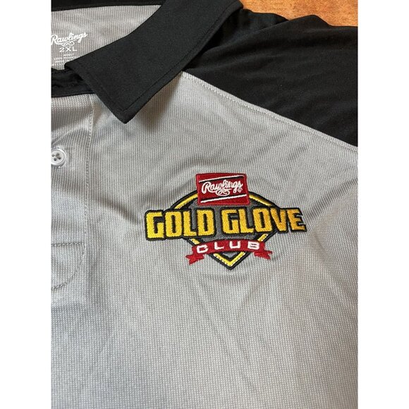 NEW Rawlings Gold Glove Club Polo Shirt Mens XXL Polyester Baseball Top - Picture 3 of 6